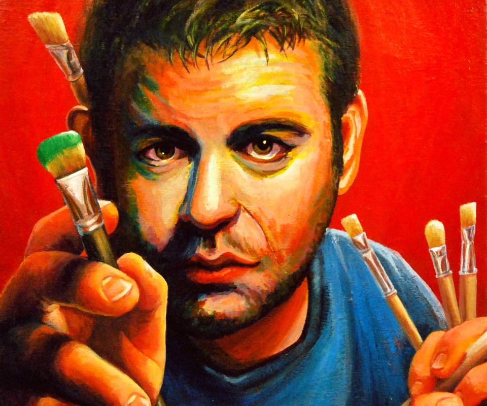 Нарисованный художник обои