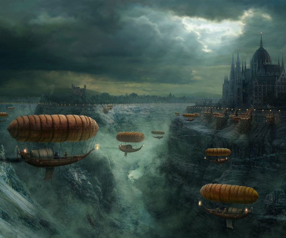 Фентезийный Будапешт обои