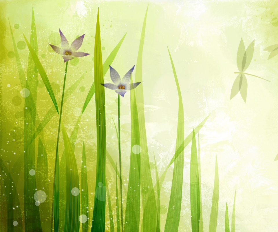 Векторные цветы обои