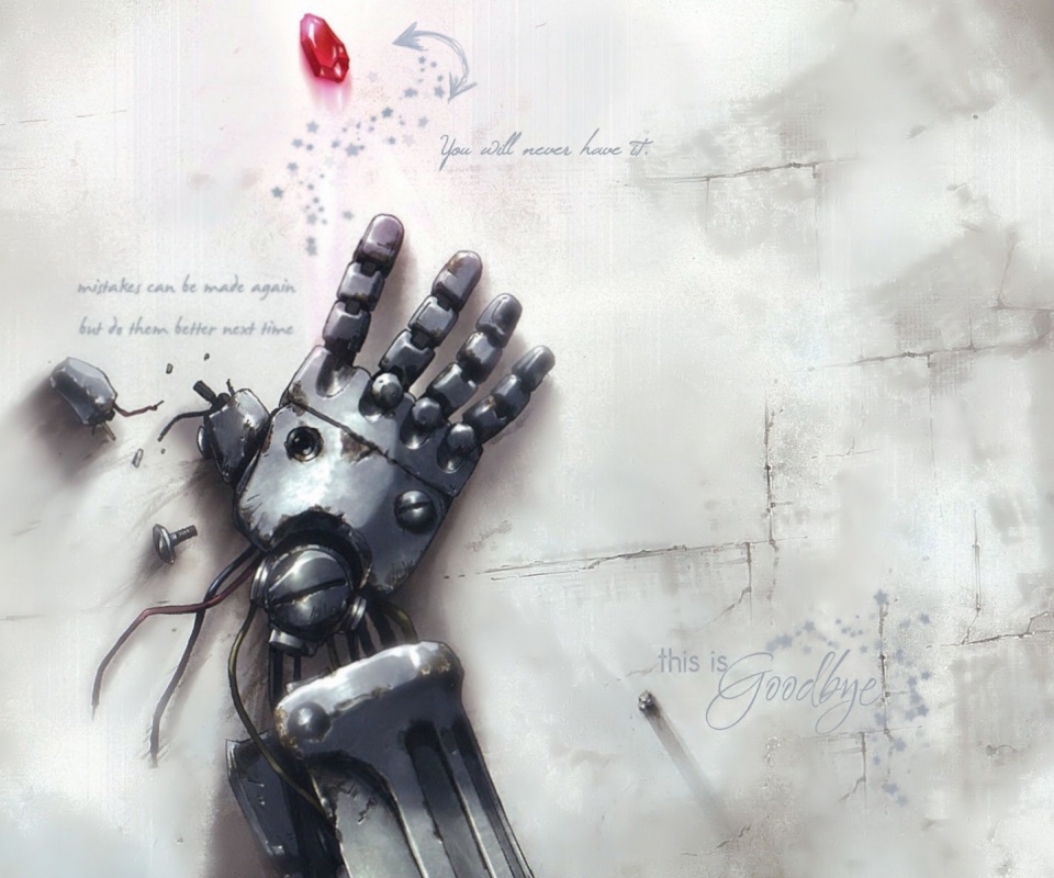 Автопротез из анимэ Стальной Алхимик обои