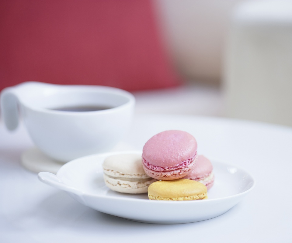 Кофе с пирожным обои