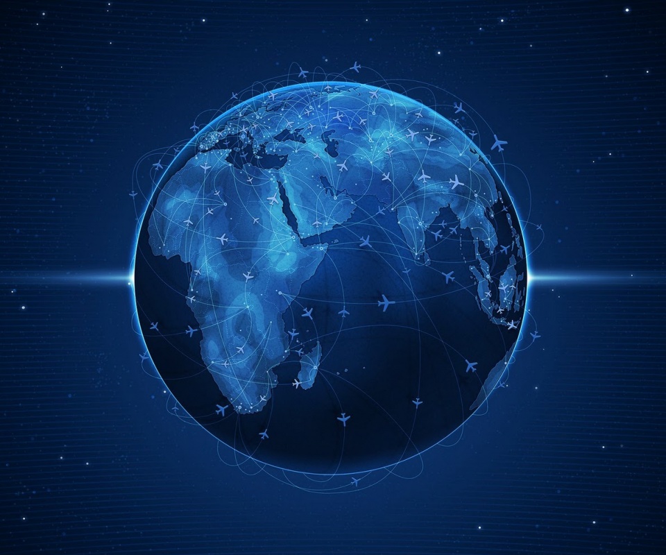 Маршруты самолетов обои