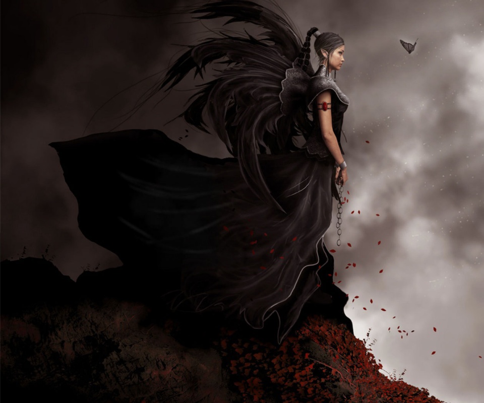 Девушка в тумане обои