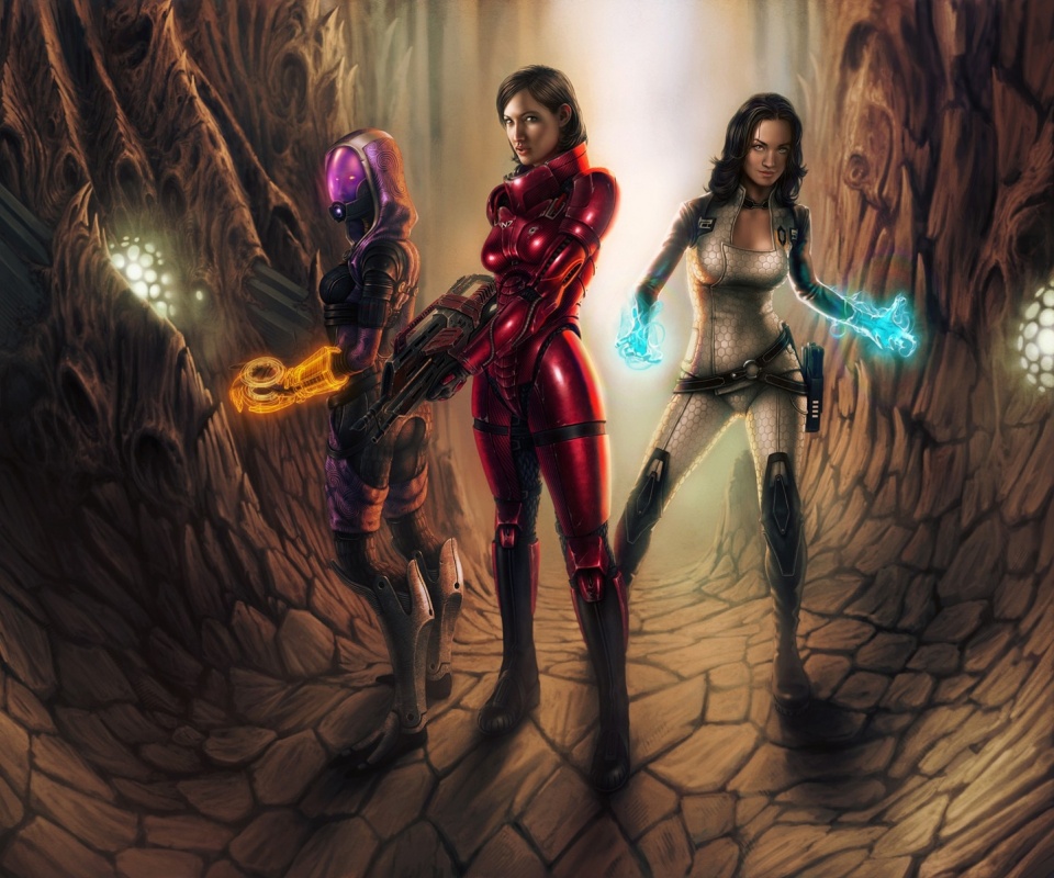 Девушки mass effect обои