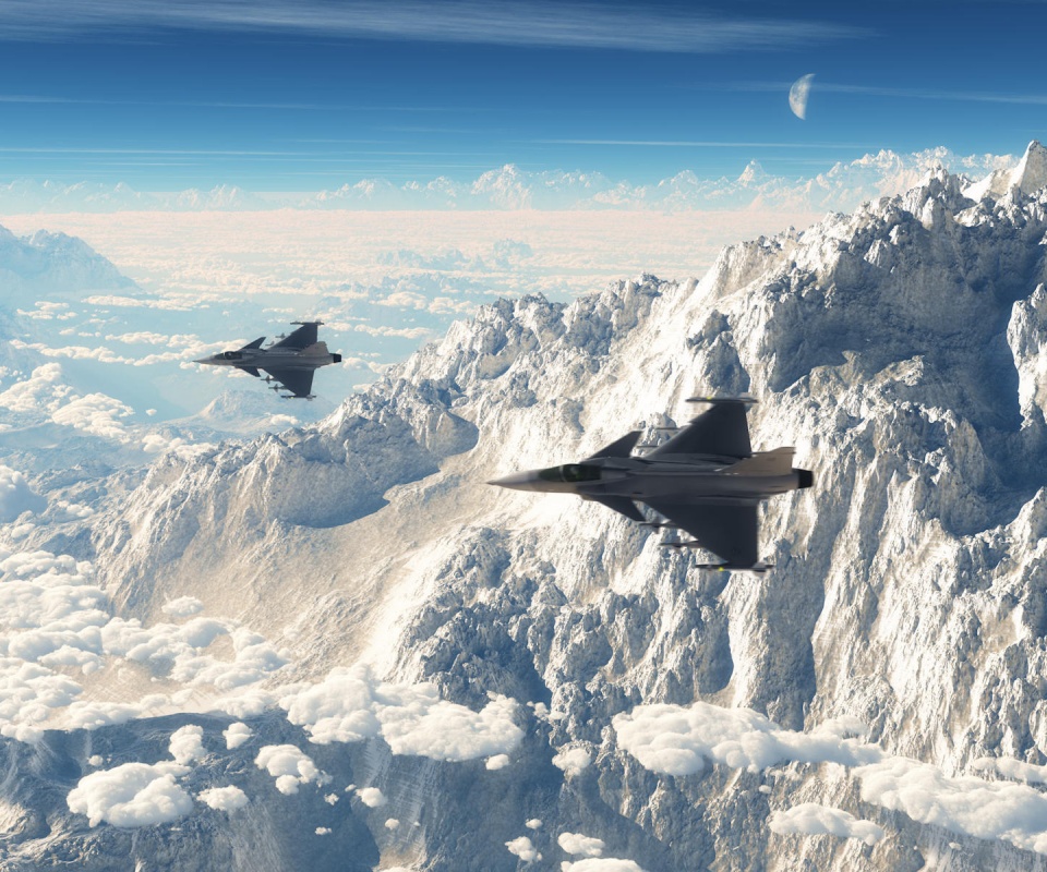 Самолёты в горах обои