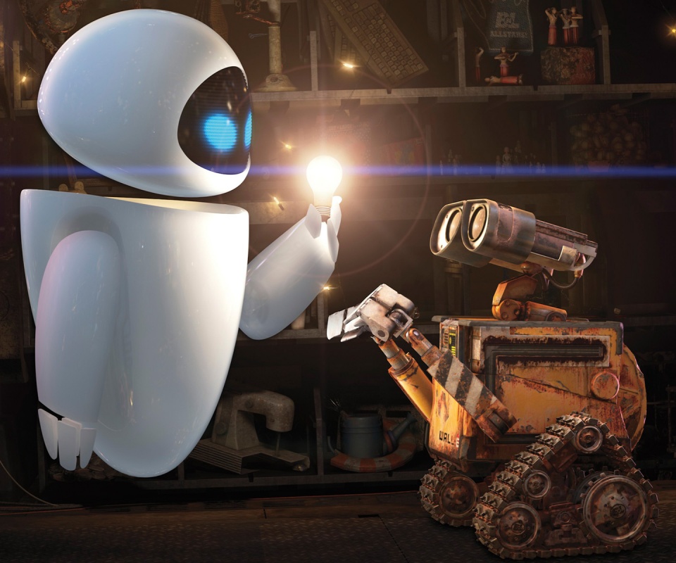 WALL-E и Ева обои