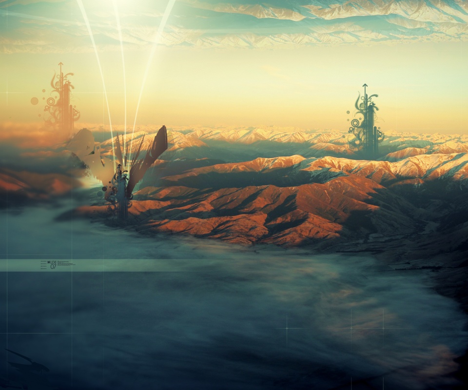 Горная абстракция обои