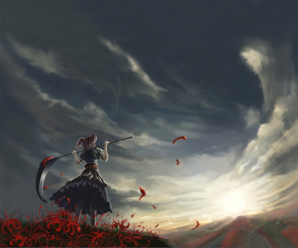 Девушка с косой обои