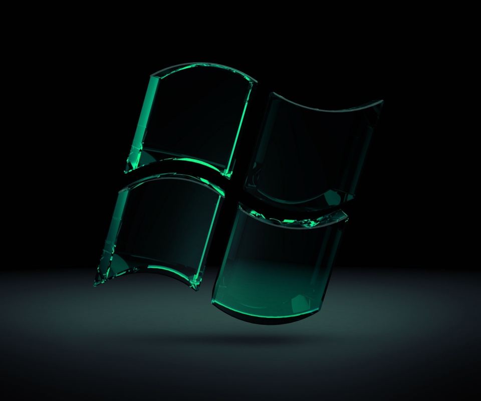 Логотип Windows из стекла обои