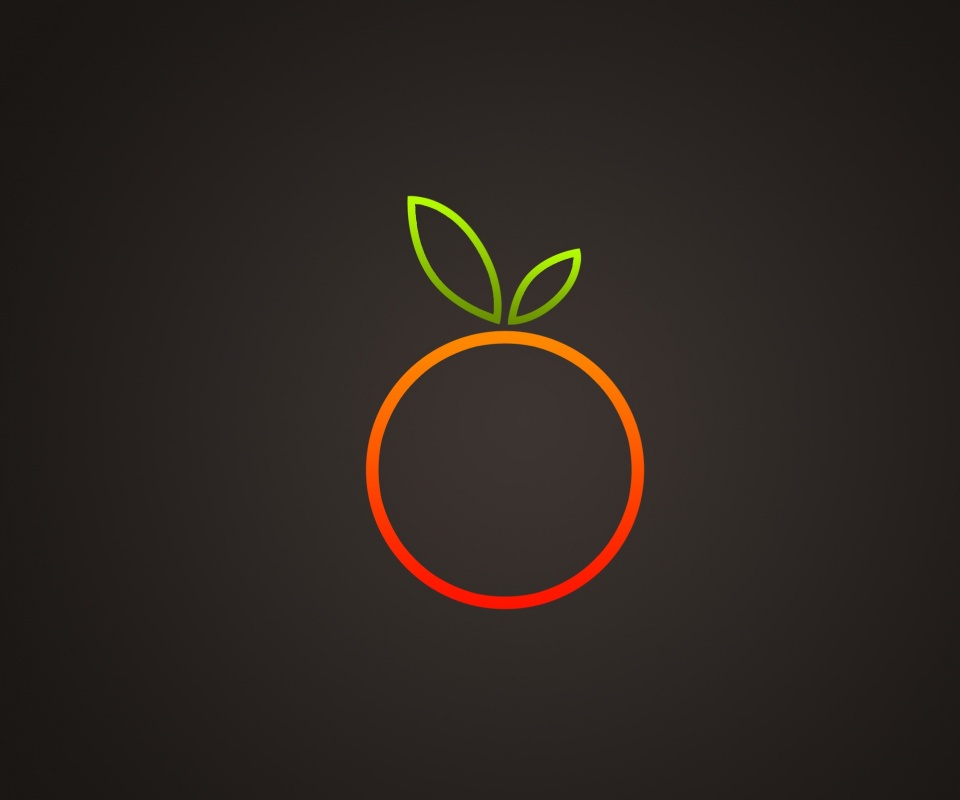 Стилизованная апельсинка обои