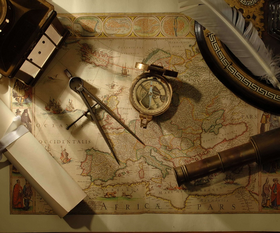 Карта путешественника обои