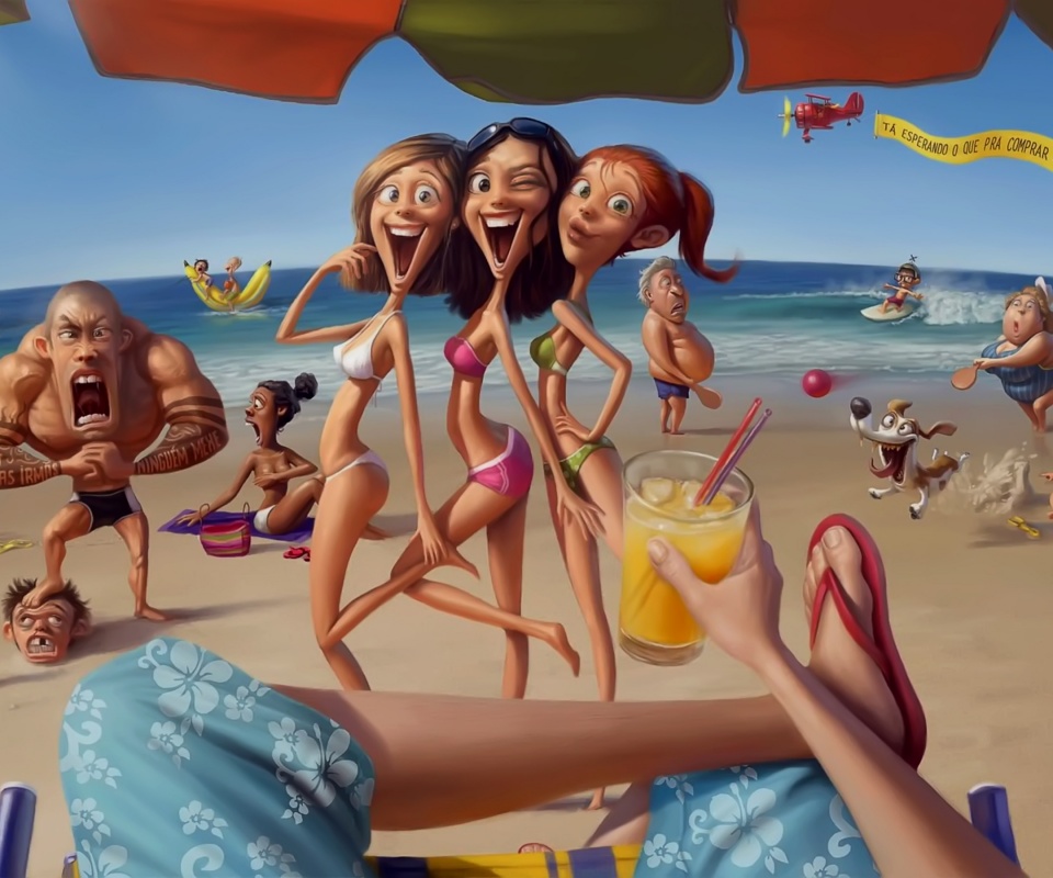 На пляжу ляжу) обои