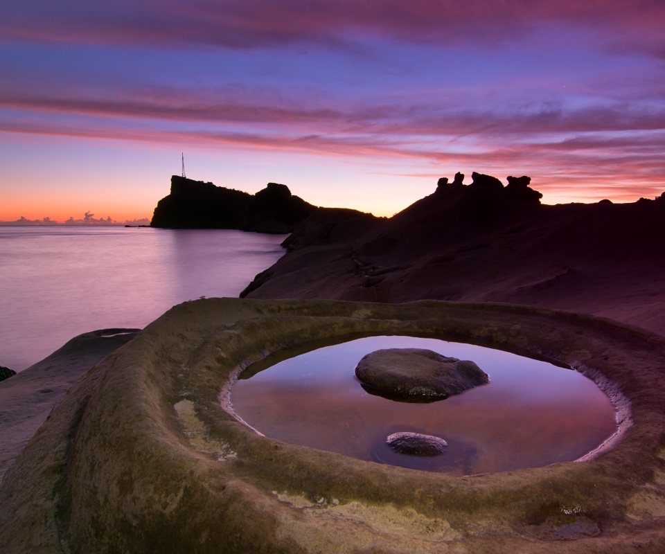 Закат на побережье обои