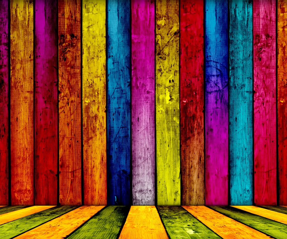 Разноцветные доски обои