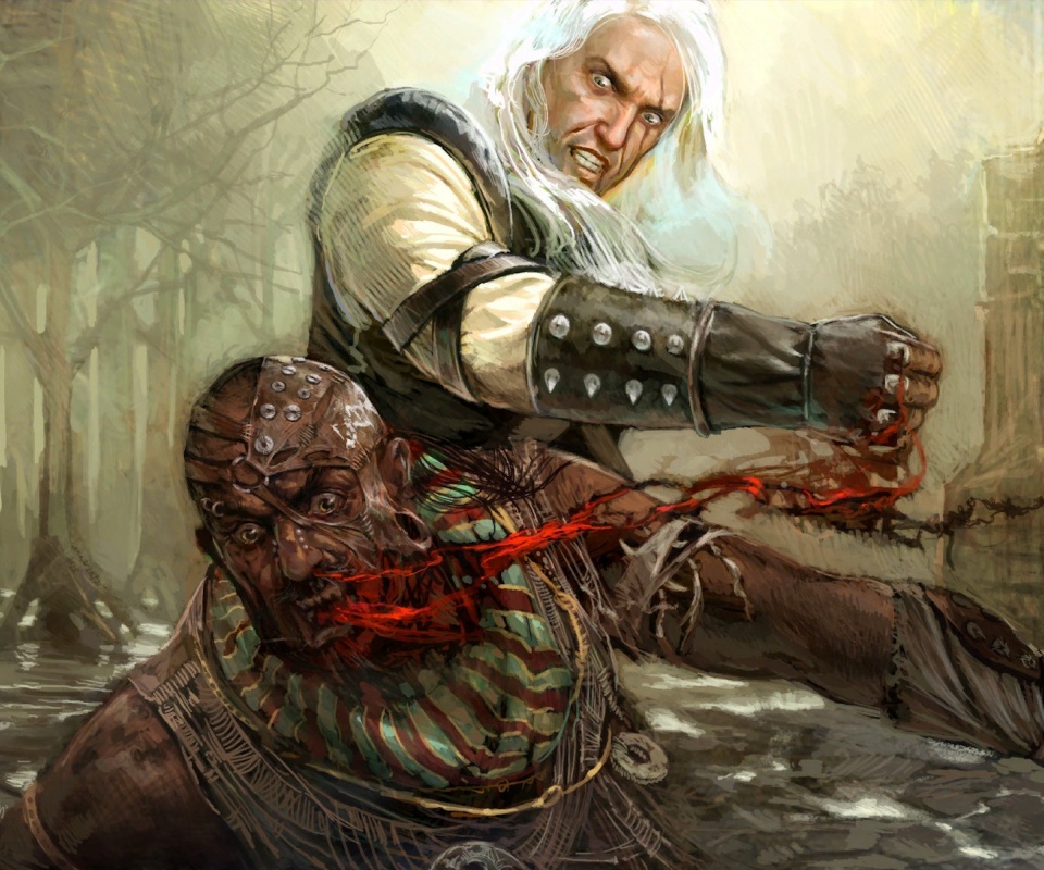 Геральт против Азара обои