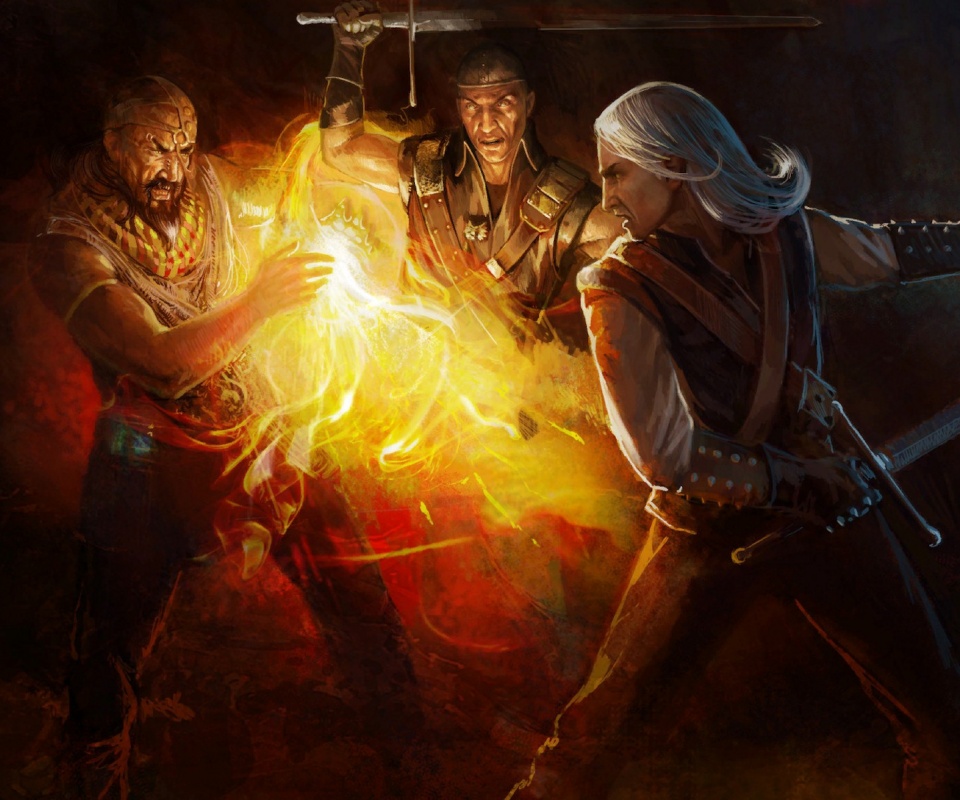 Геральт и Беренгар против Азара обои