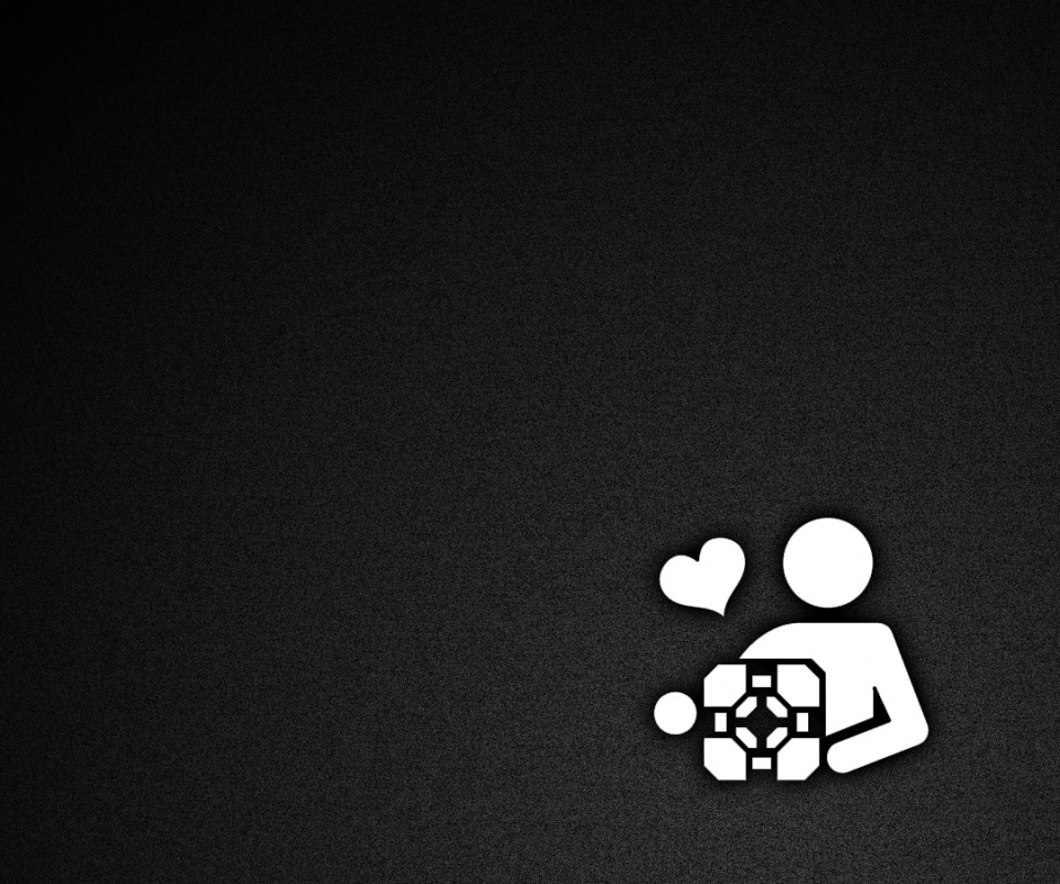 Ты и твой companion cube обои