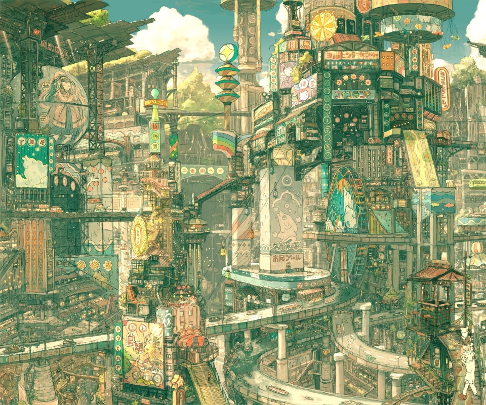 Город будущего обои