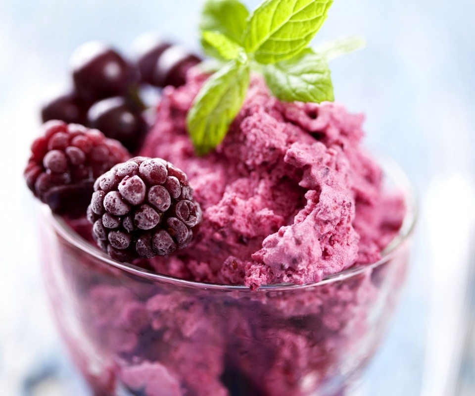 Ягодное мороженное обои