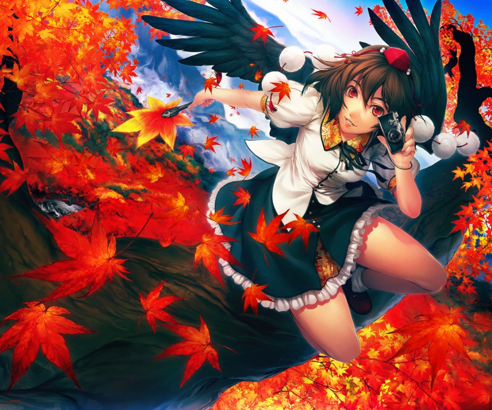 Девушка с фотоаппаратом обои