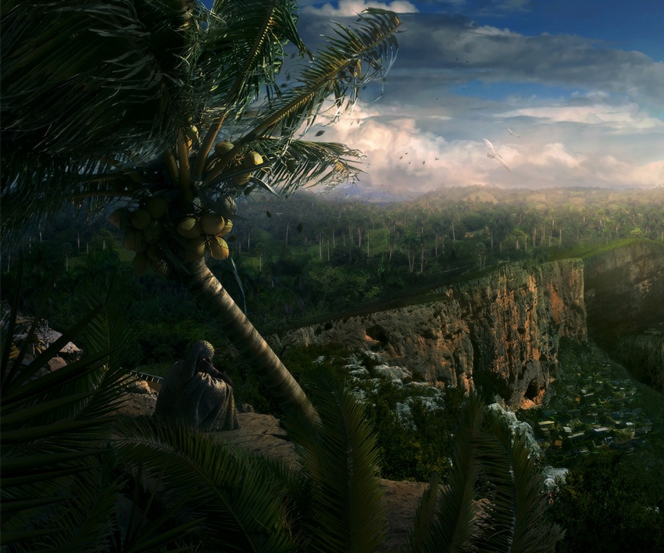 Вид на джунгли обои