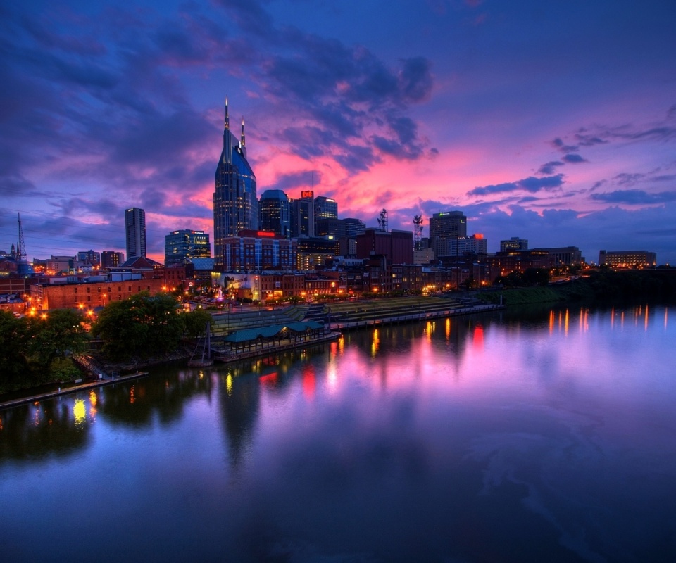 Ночной город обои