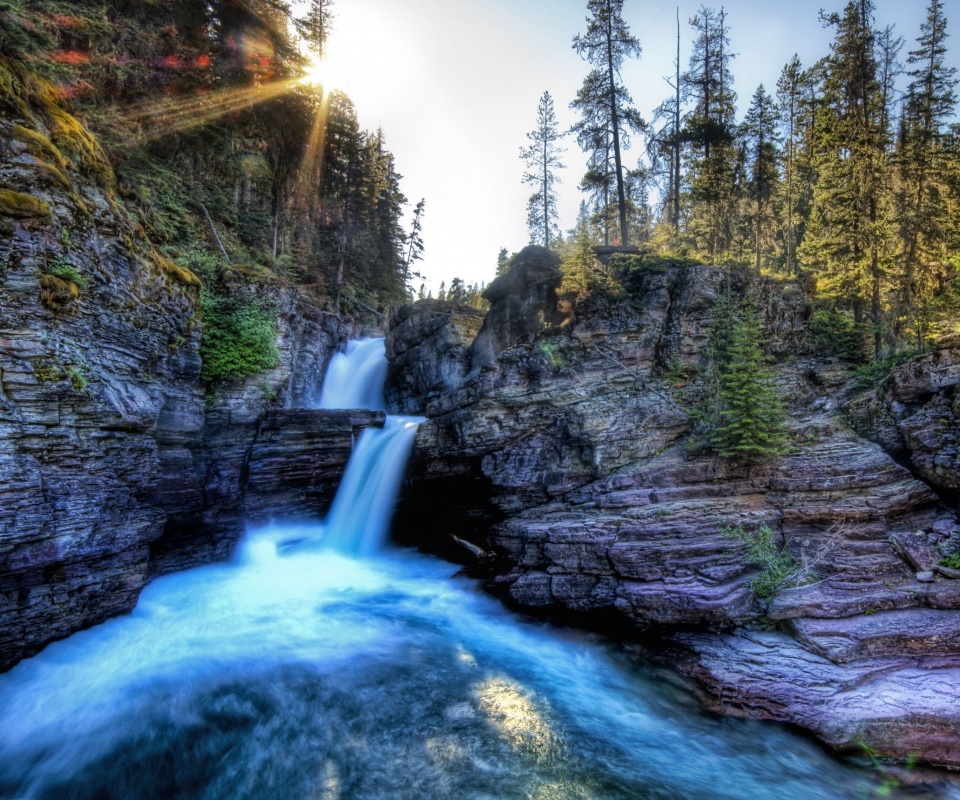 Горные водопады обои