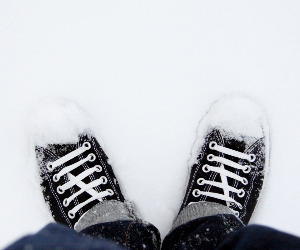 Дурак зимой в кедах обои