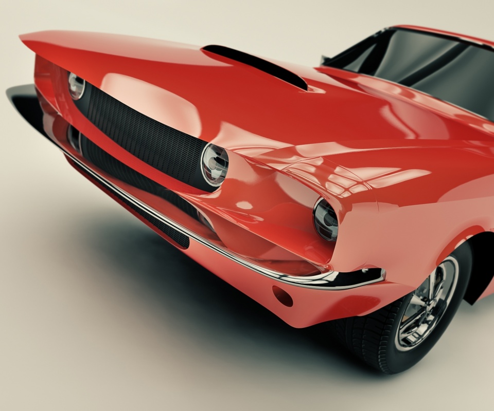 Красный ретро автомобиль обои