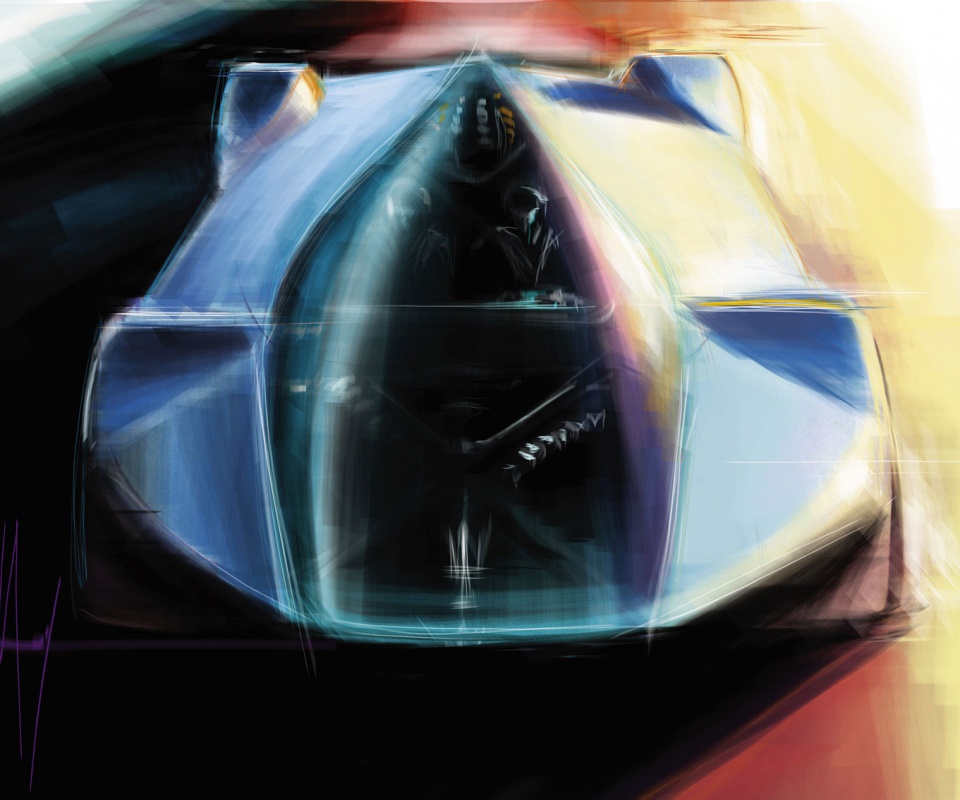 Зарисовка Maserati Birdcage обои