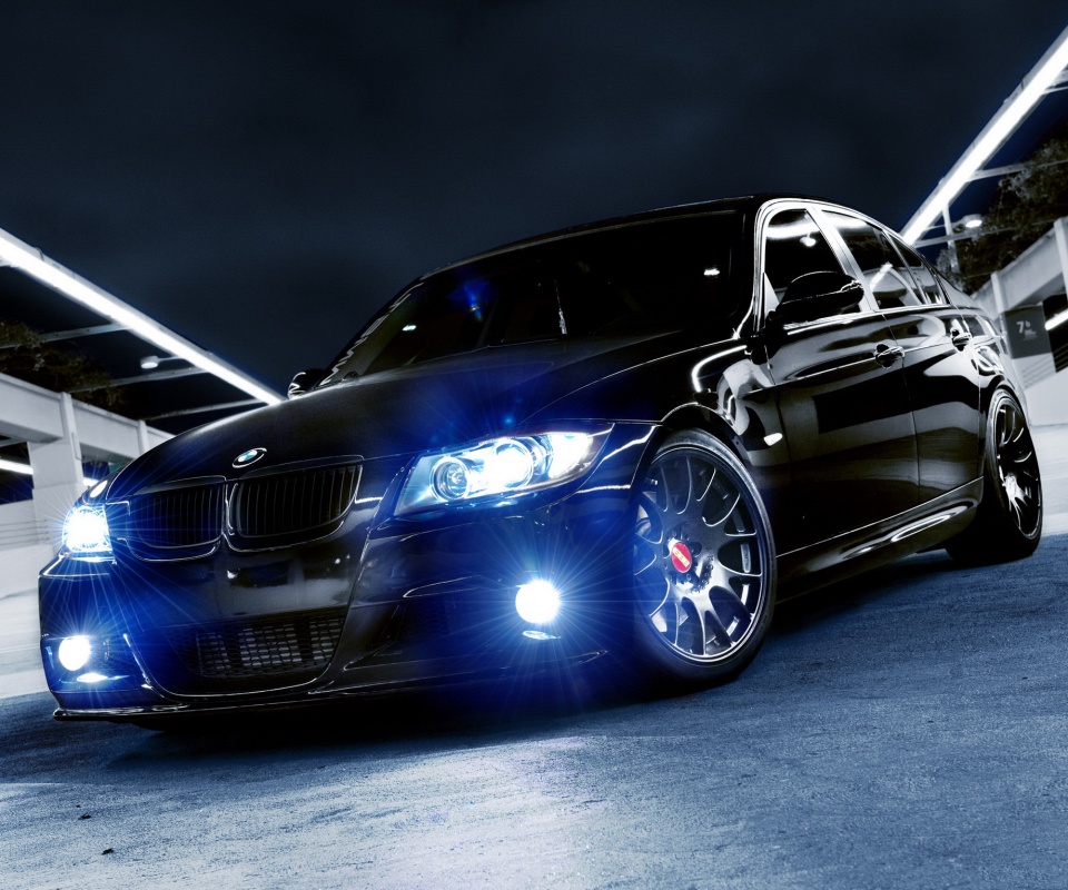 Чёрный БМВ обои