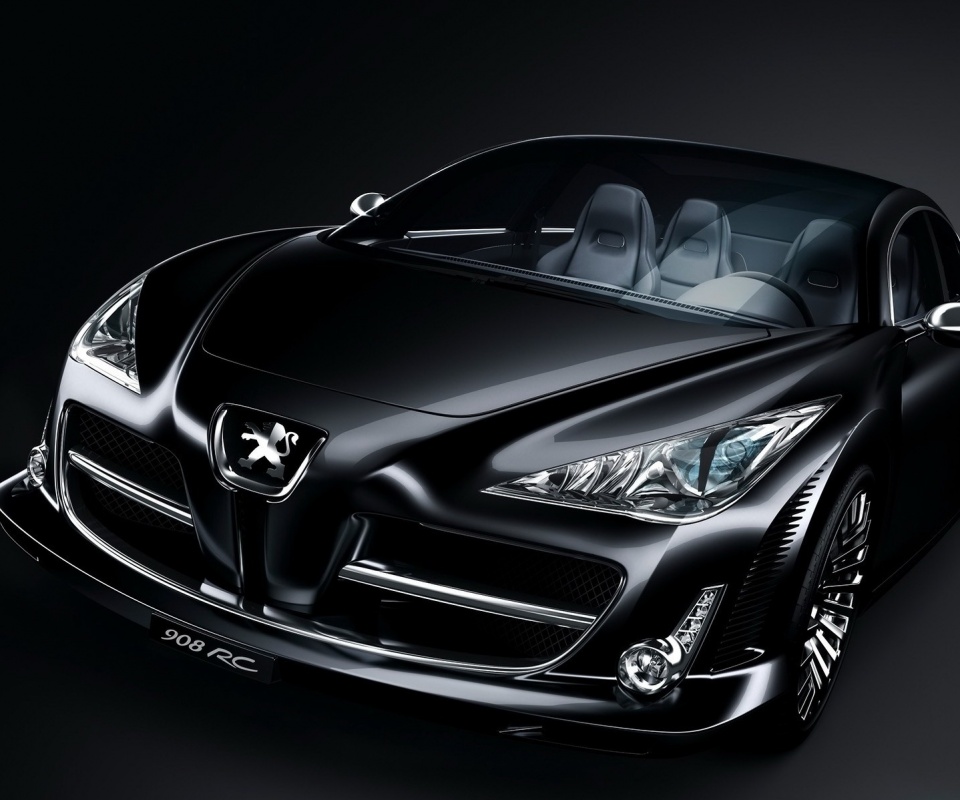 Чёрный Пежо обои