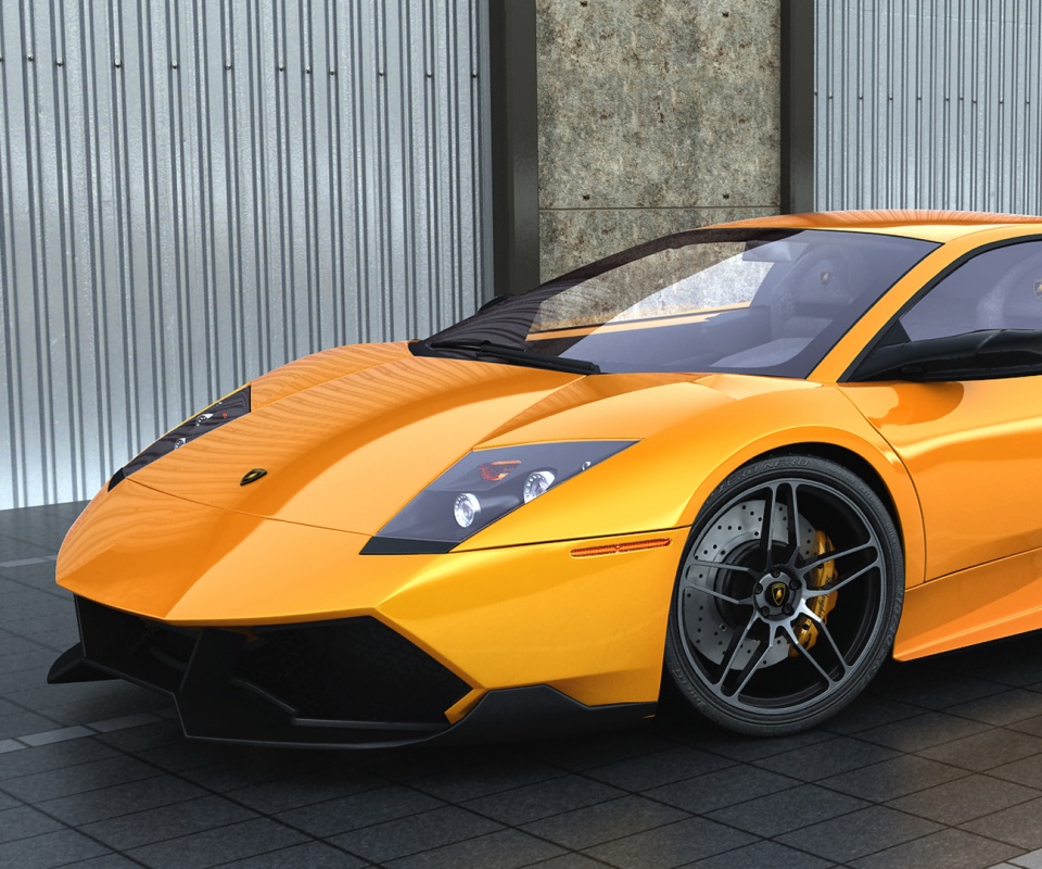 Жёлтый Ламборджини обои