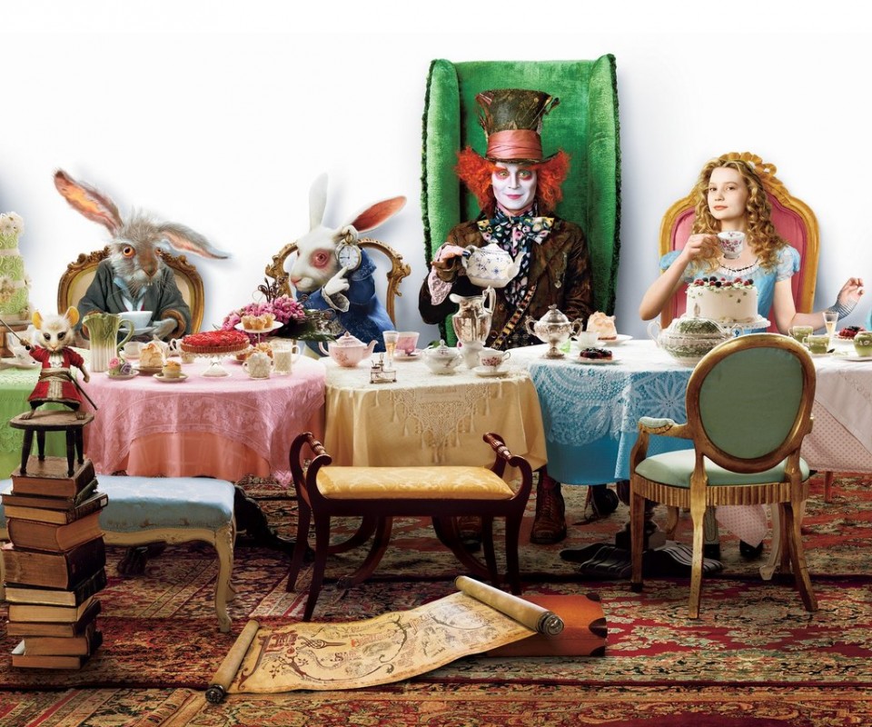 Чай в стране чудес обои