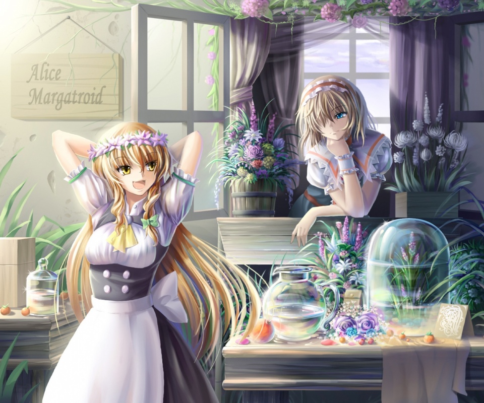 Анимешное утро обои