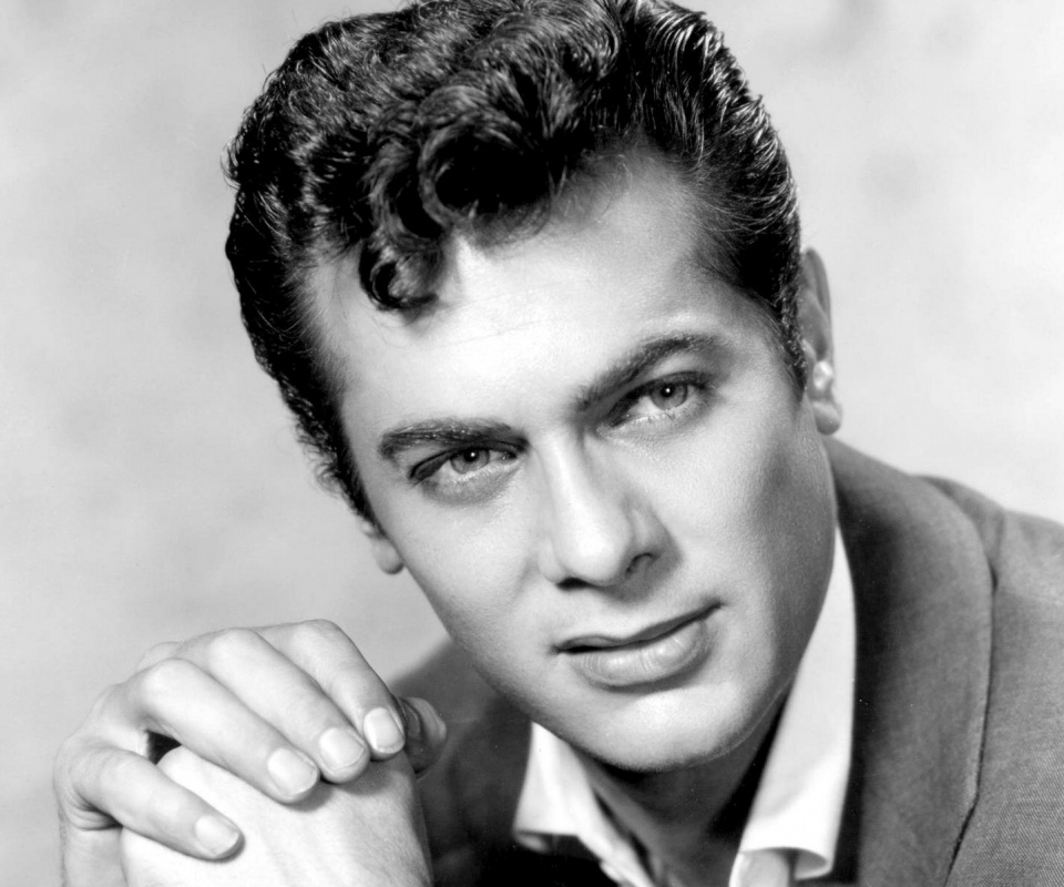 Чёрно белое фото Тони Кёртиса обои