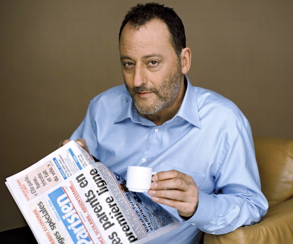 Жан рено пьет кофе обои