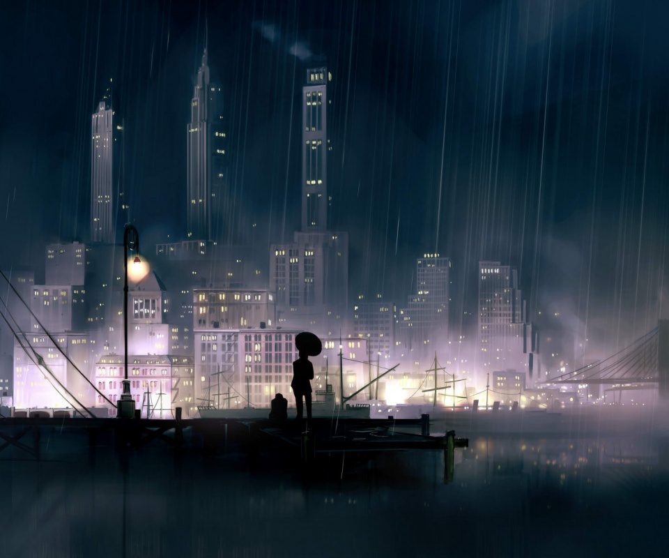 Дядька с зонтиком же обои