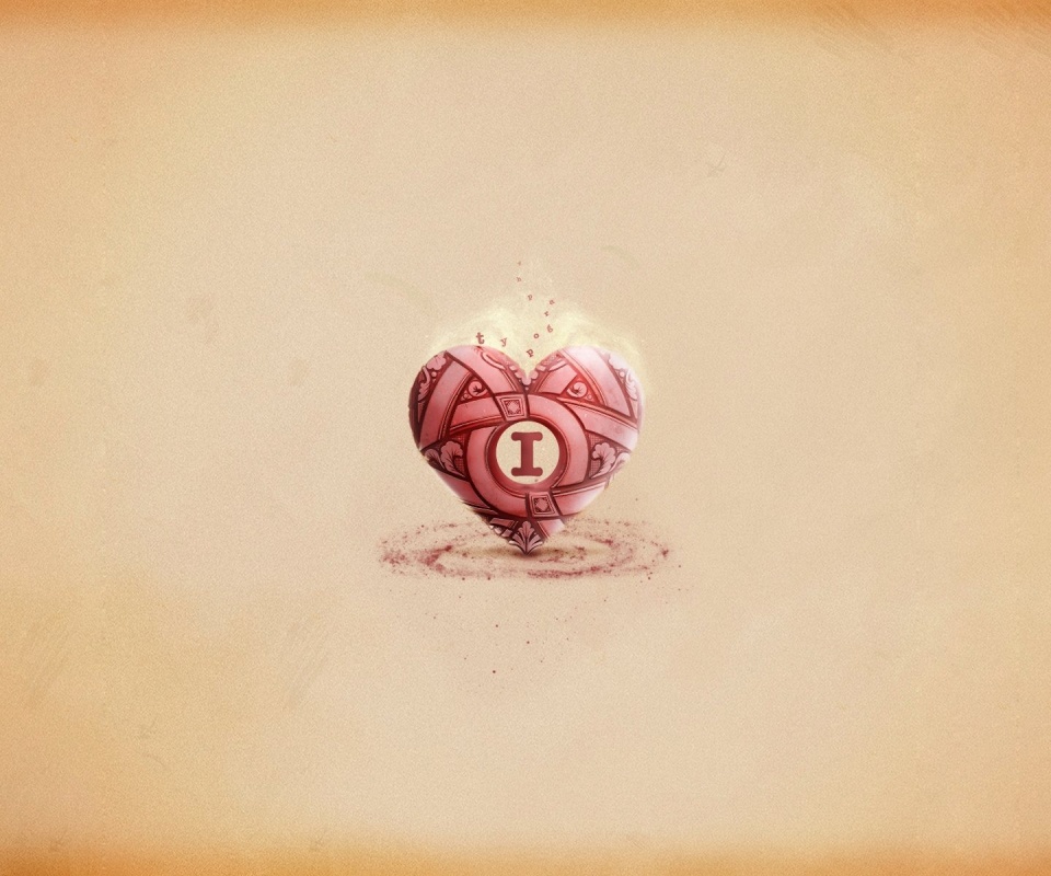 Креативное минималистичное сердце обои