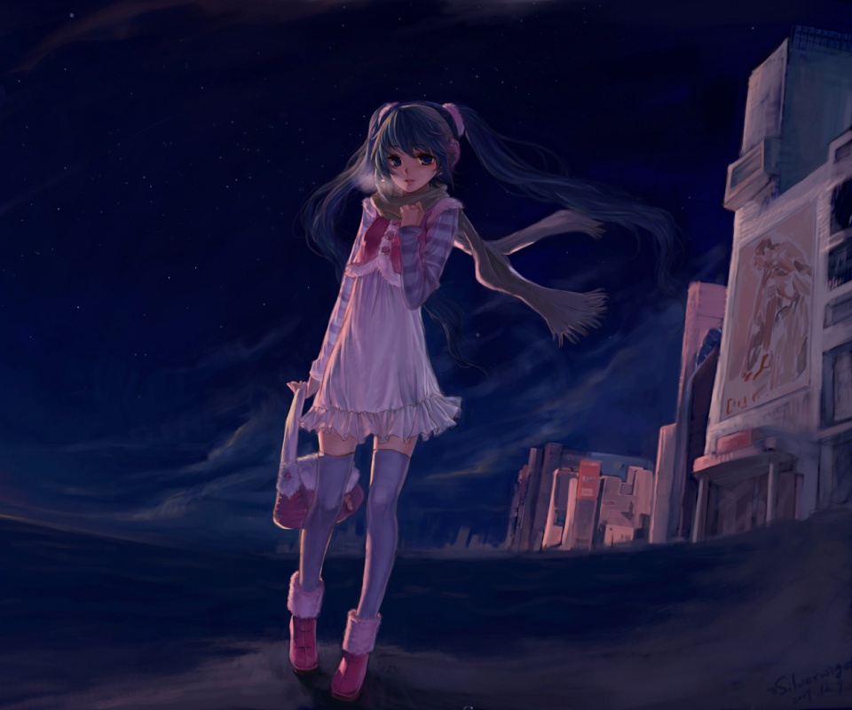 Девочка уходит из города обои