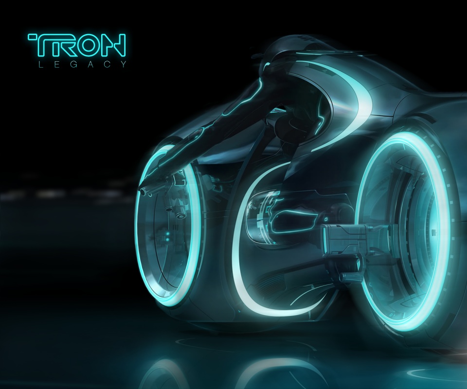 Светоцикл из TRON обои