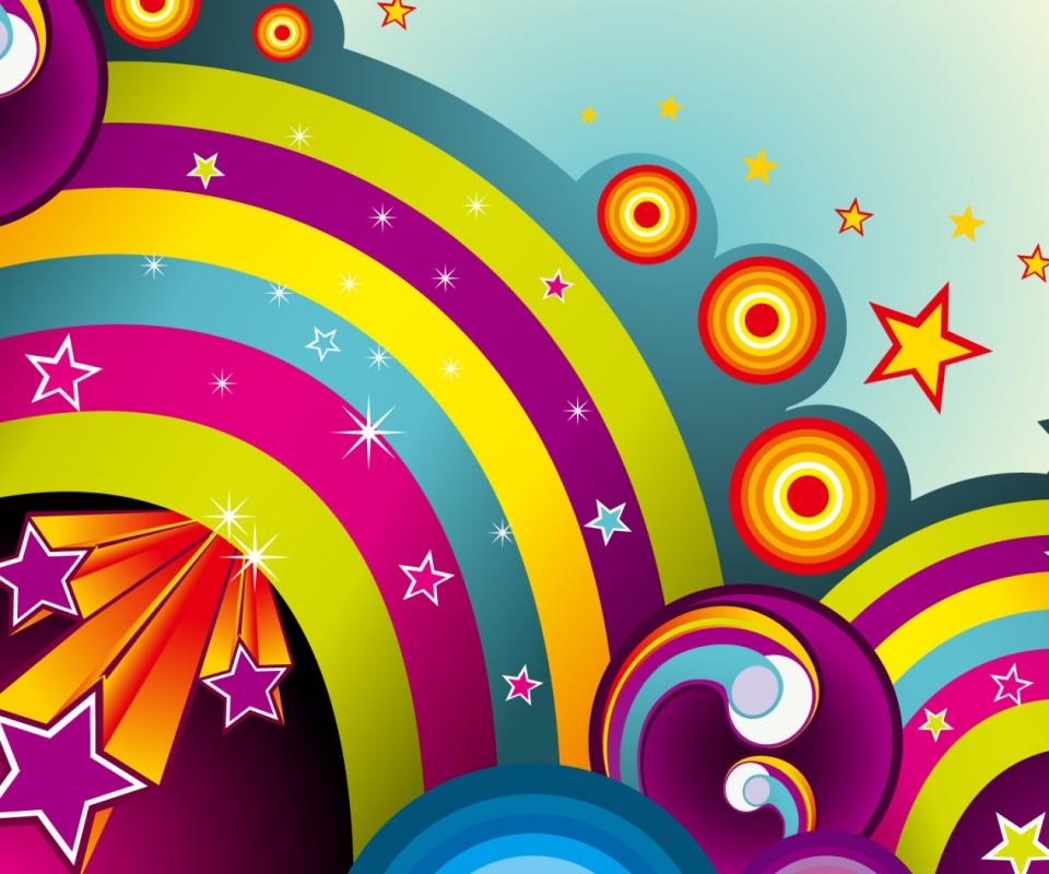 Векторные радуги обои