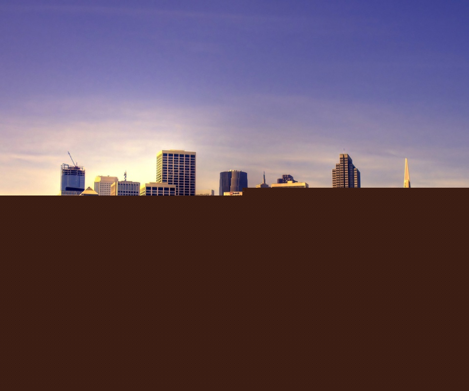 Небоскребы на береговой линии обои