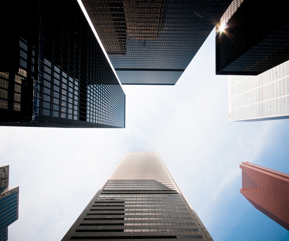 Небоскребы уходящие в облака обои