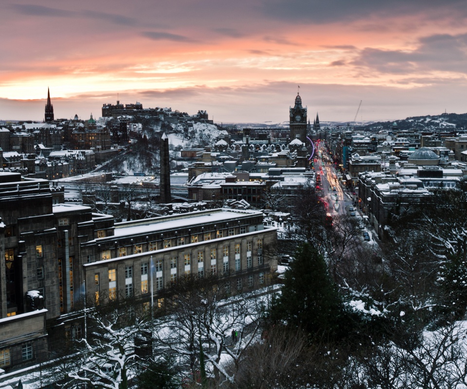 Вид на Эдинбург обои