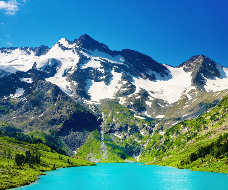 Горное озеро обои