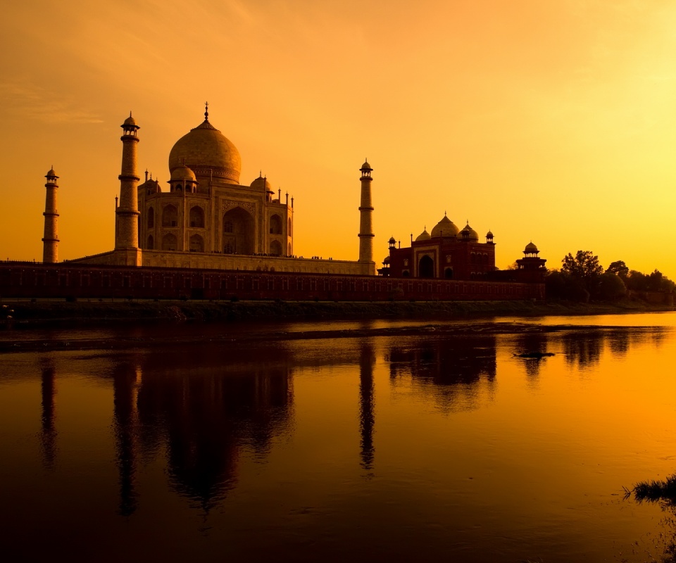 Тадж Махал в сумерках обои