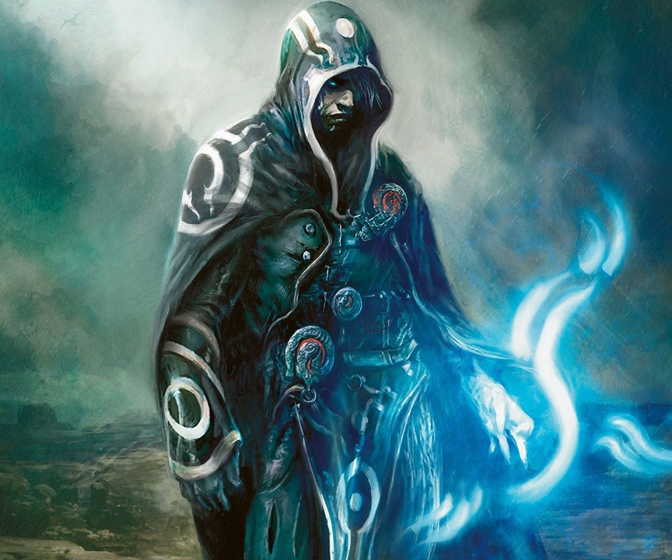 Темный маг в плаще-накидке обои