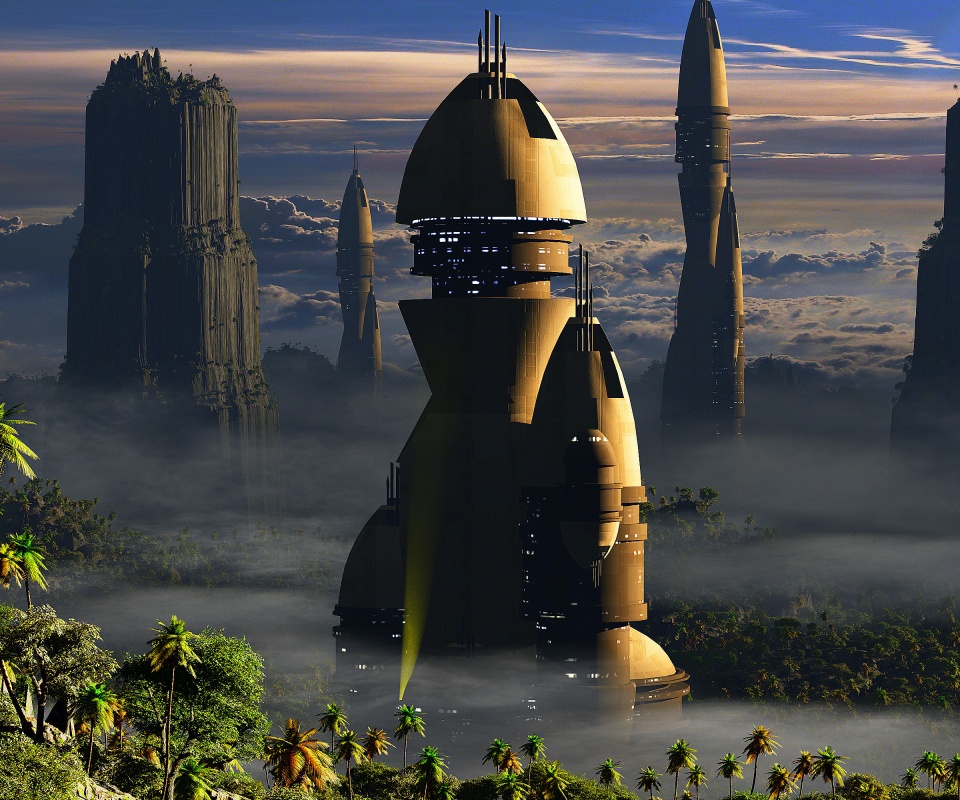 Город будущего обои