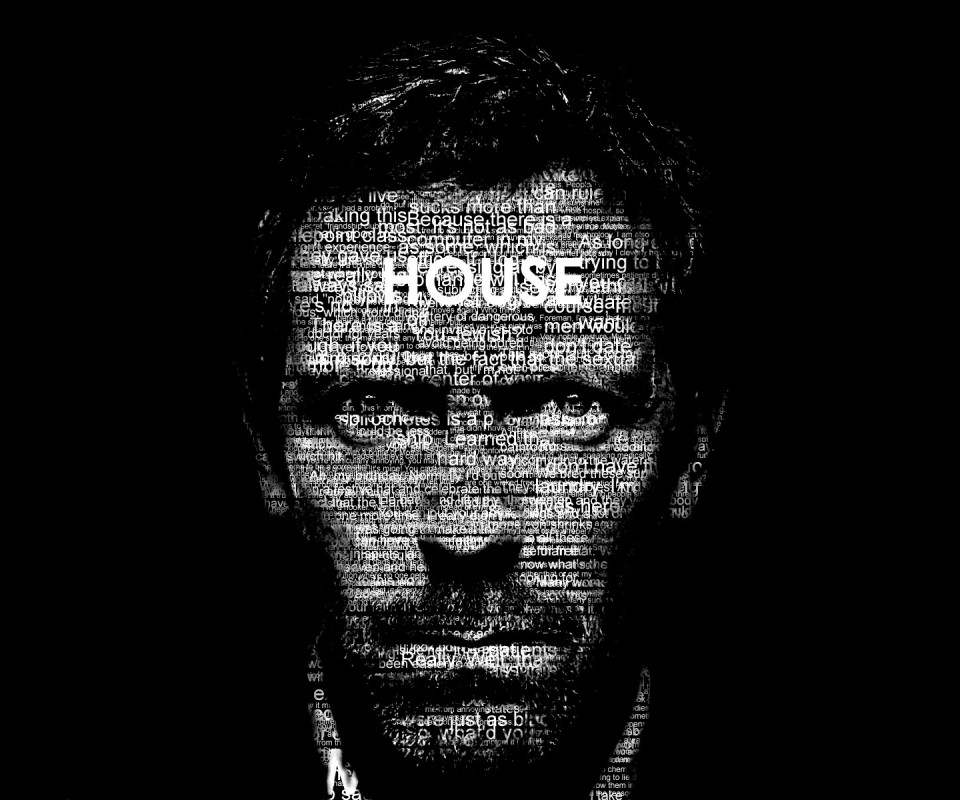 Хаус типографика обои